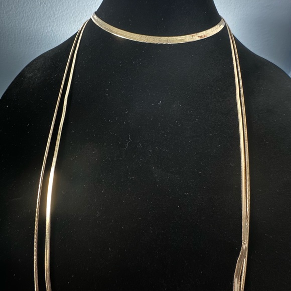 HALOGEN 3-in-1 Draped Snake Chain Necklace - Picture 4 of 8